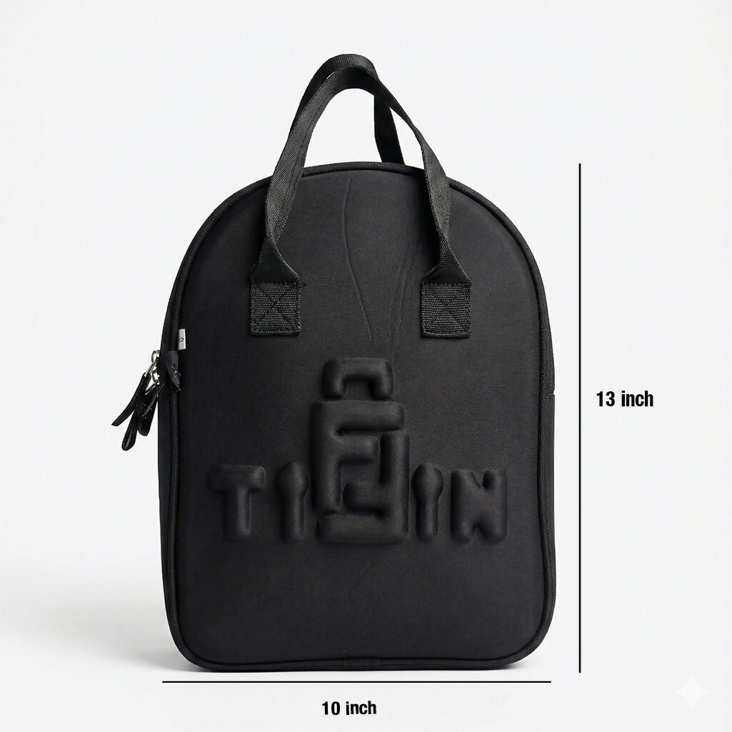 Premium Black Tiffin Bag – Stylish & Durable Lunch Carry Bag for Office, School & Travel