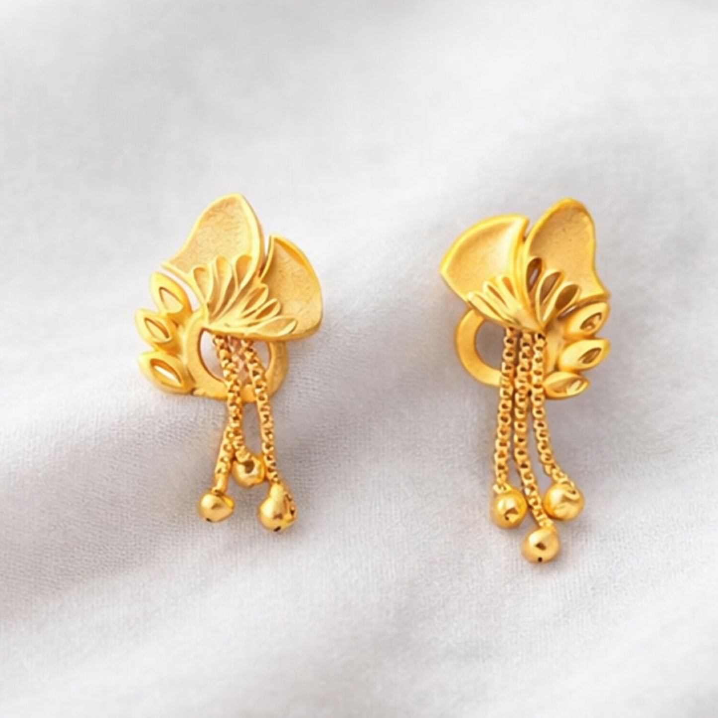 Elegant Golden Drop Earrings for Women & Girls | Lightweight Stylish Party Wear Earrings