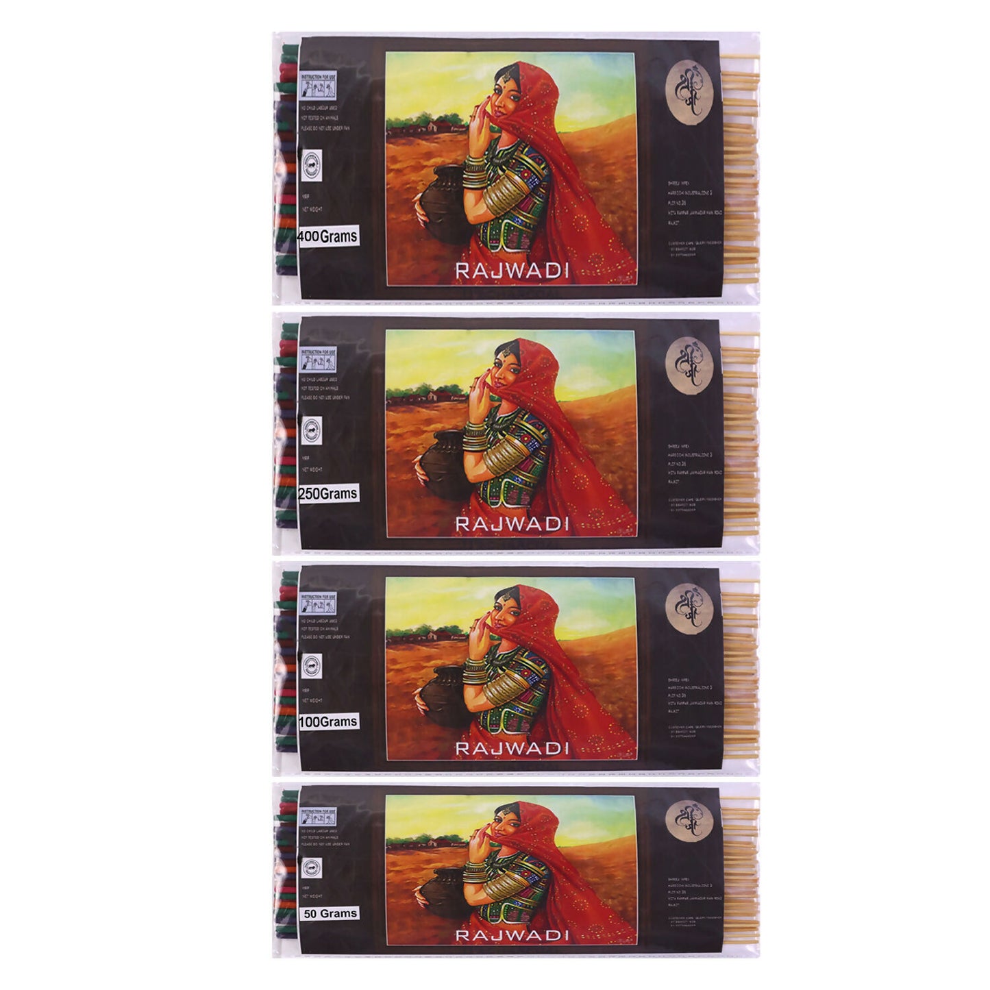 Rajwadi Incense Sticks Charcoal-Free Fragrance Agarbatti for Home Temple Pooja Meditation Prayer Aromatic Dhoop Sticks Pack