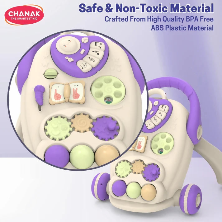 Aditi Happy Feet Baby Walker, Anti-Slip Wheels, Music, Stable Design with Water Tank (9+Month)