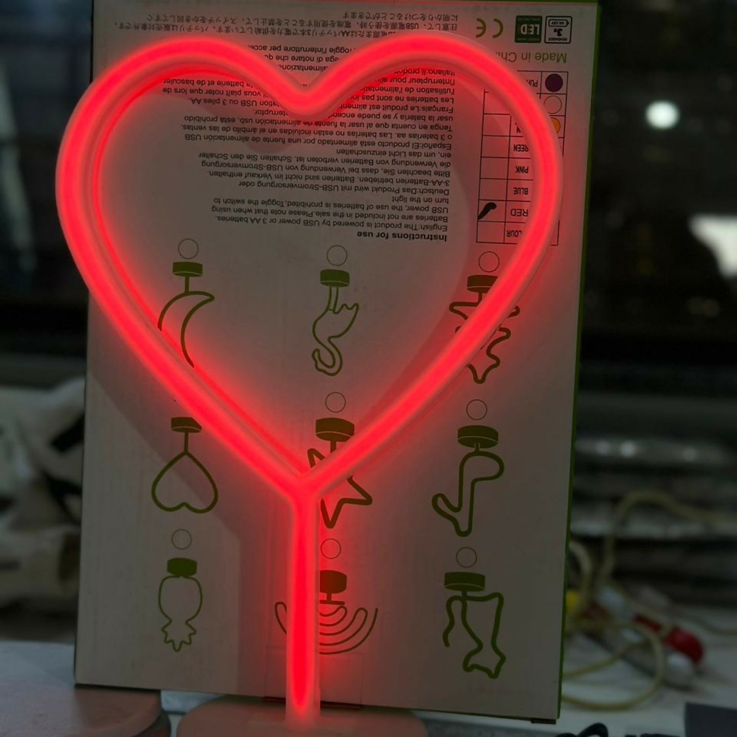 Heart Shape Neon LED Lamp | Romantic Night Light | Valentine Gift Decor