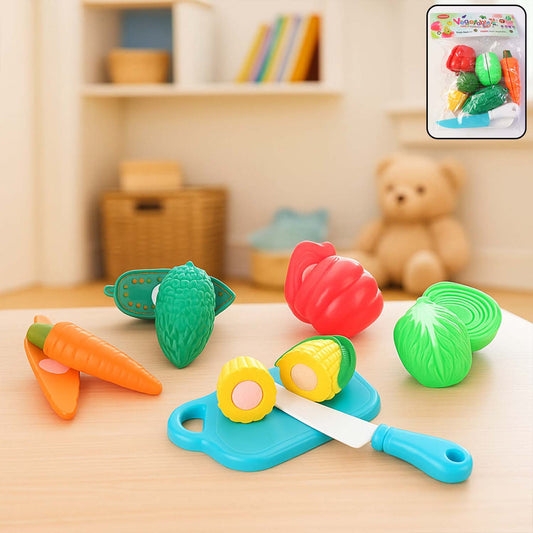 Aditi Kids Mini Vegetable Cutting Play Set with Knife & Board