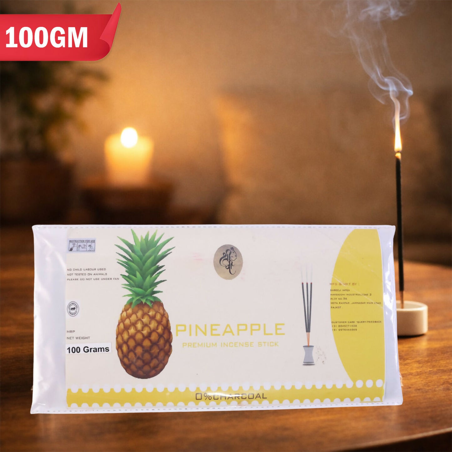 Pineapple Fragrance scented Stick Agarbatti Natural Incense Sticks for Pooja