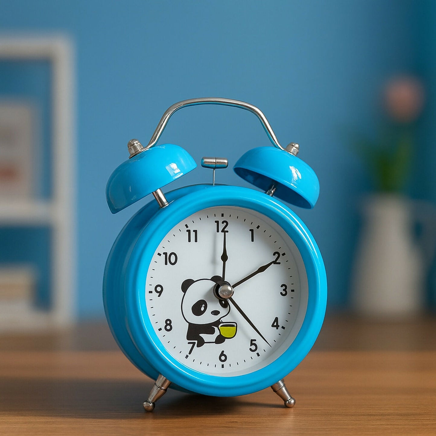 Cute Panda Analog Alarm Clock for Bedroom & Study Table