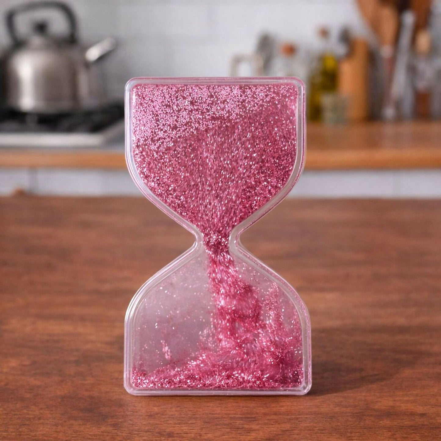 Pink Liquid Sand Timer Hourglass Stress Relief Sensory Toy for Kids