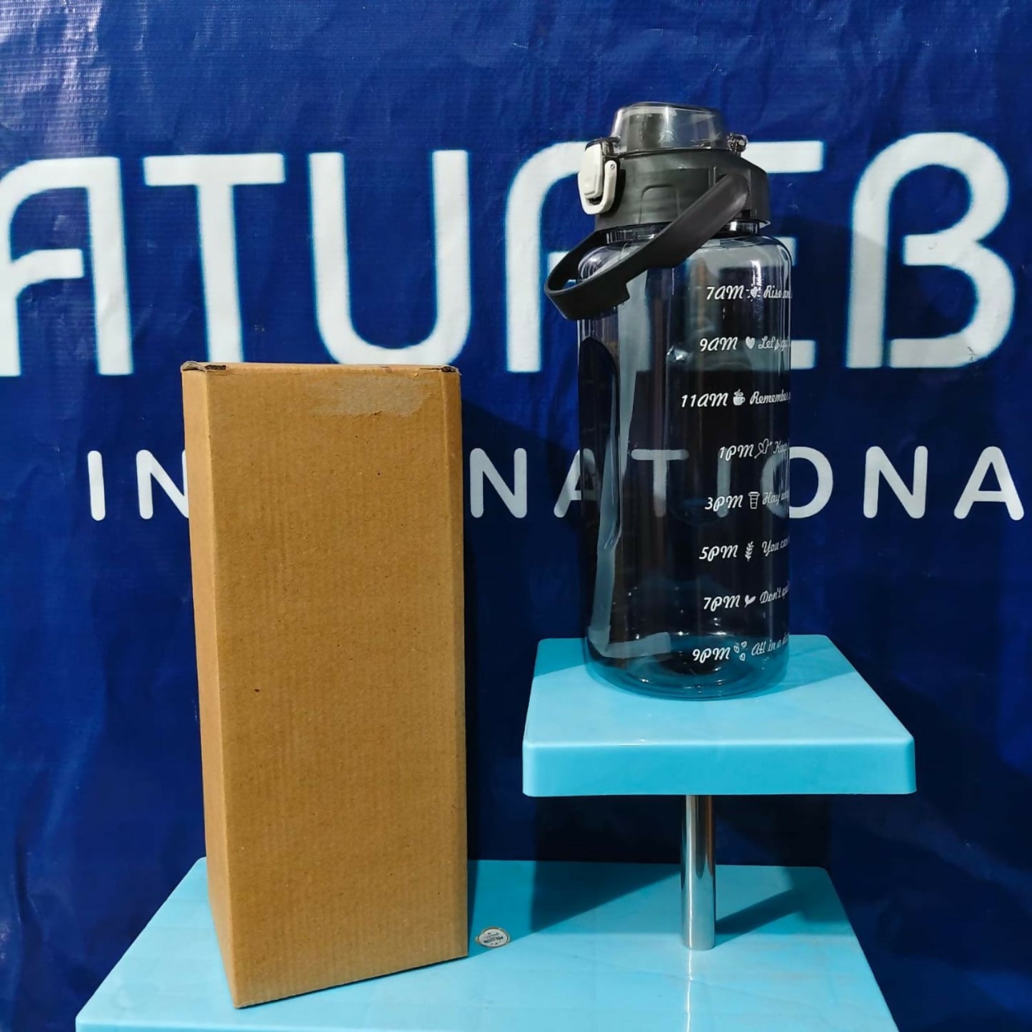 2 L Plastic Motivational Sipper Water Bottle