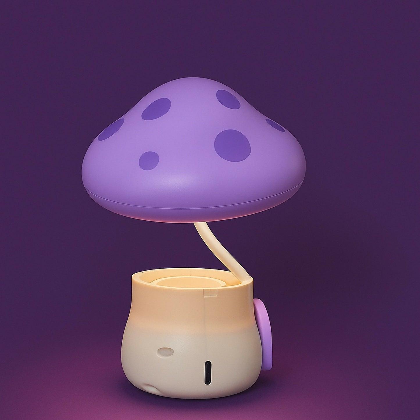 Cute Purple Mushroom LED Night Lamp for Kids Bedroom, Nursery & Bedside