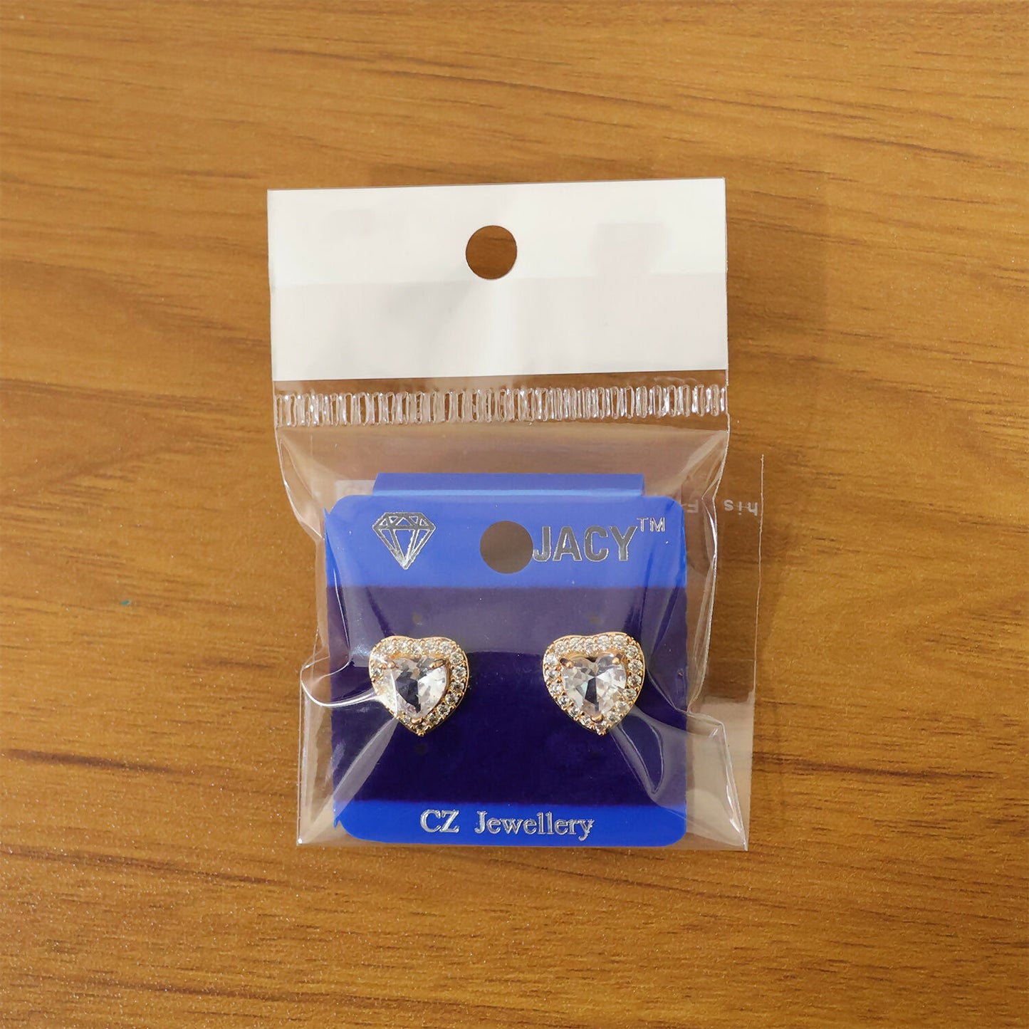 Heart Shape Crystal Stud Earrings for Women