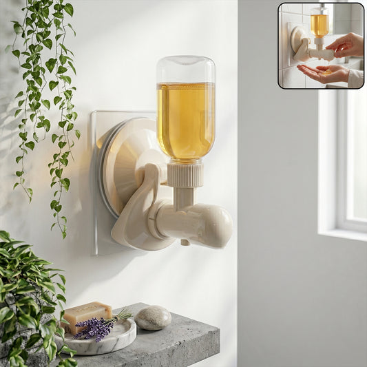 Liquid Soap Dispenser with Suction Cup for Easy Installation, 1 Pc