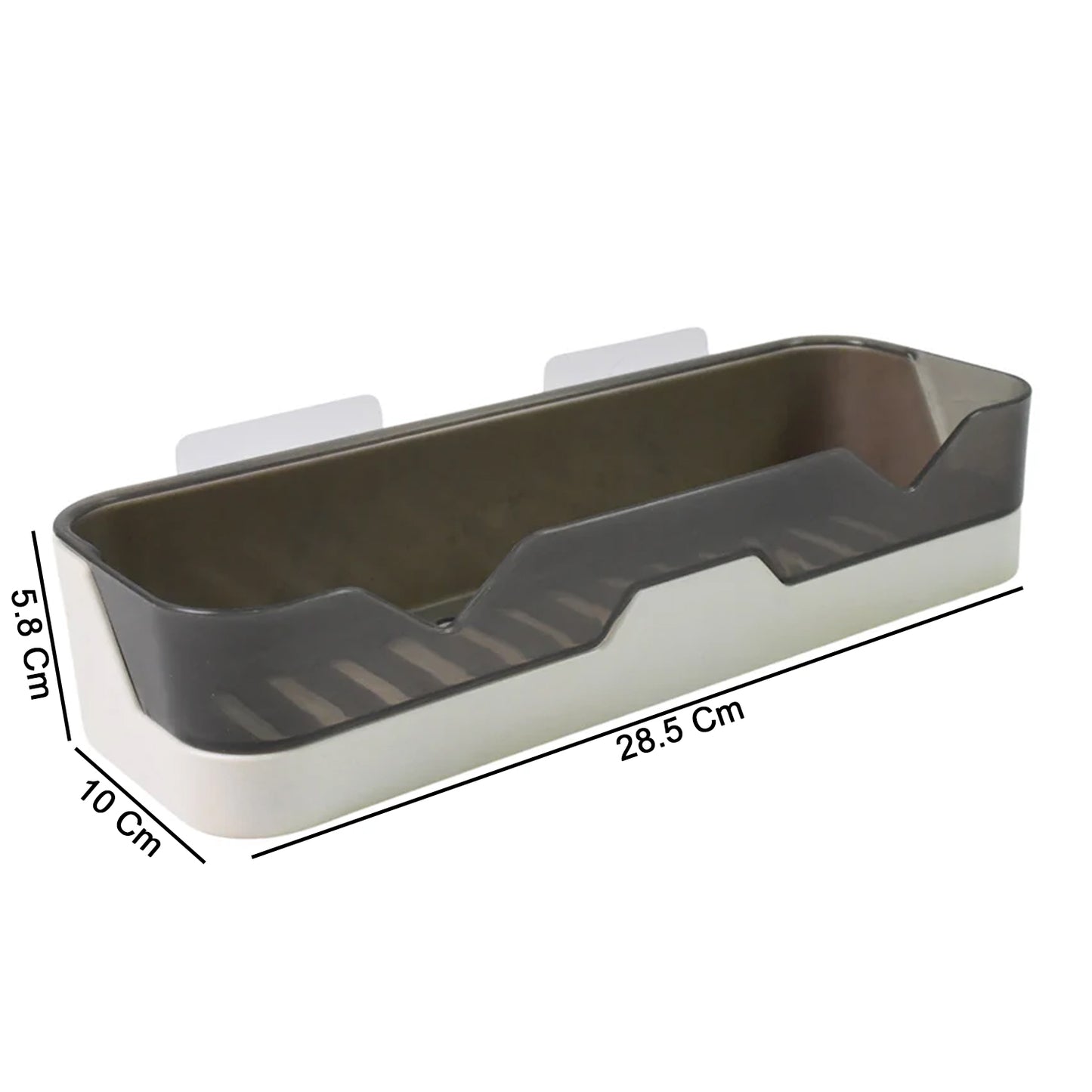 Wall Mounted Self Adhesive Plastic Storage Shelf (1 Pc)