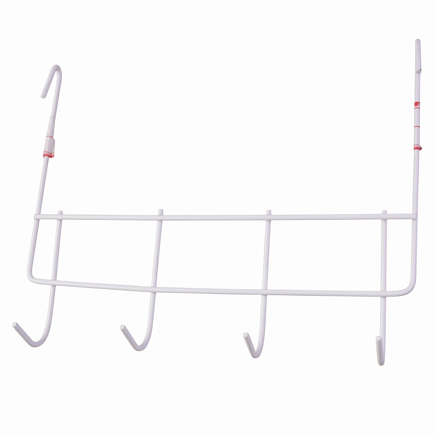 Over the Door Metal Hook Rack – Space Saving 4 Hook Organizer