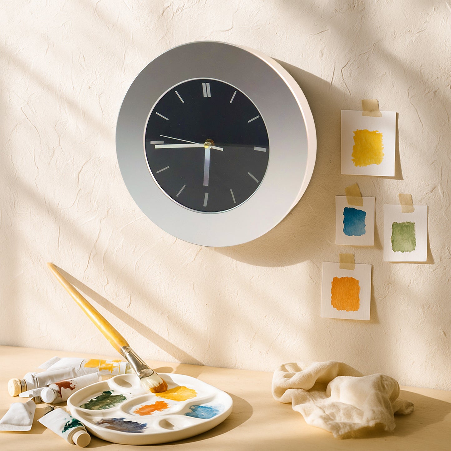Modern Round Wall Clock - (1 Pc)