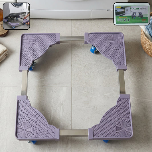 Adjustable fridge washing machine stand