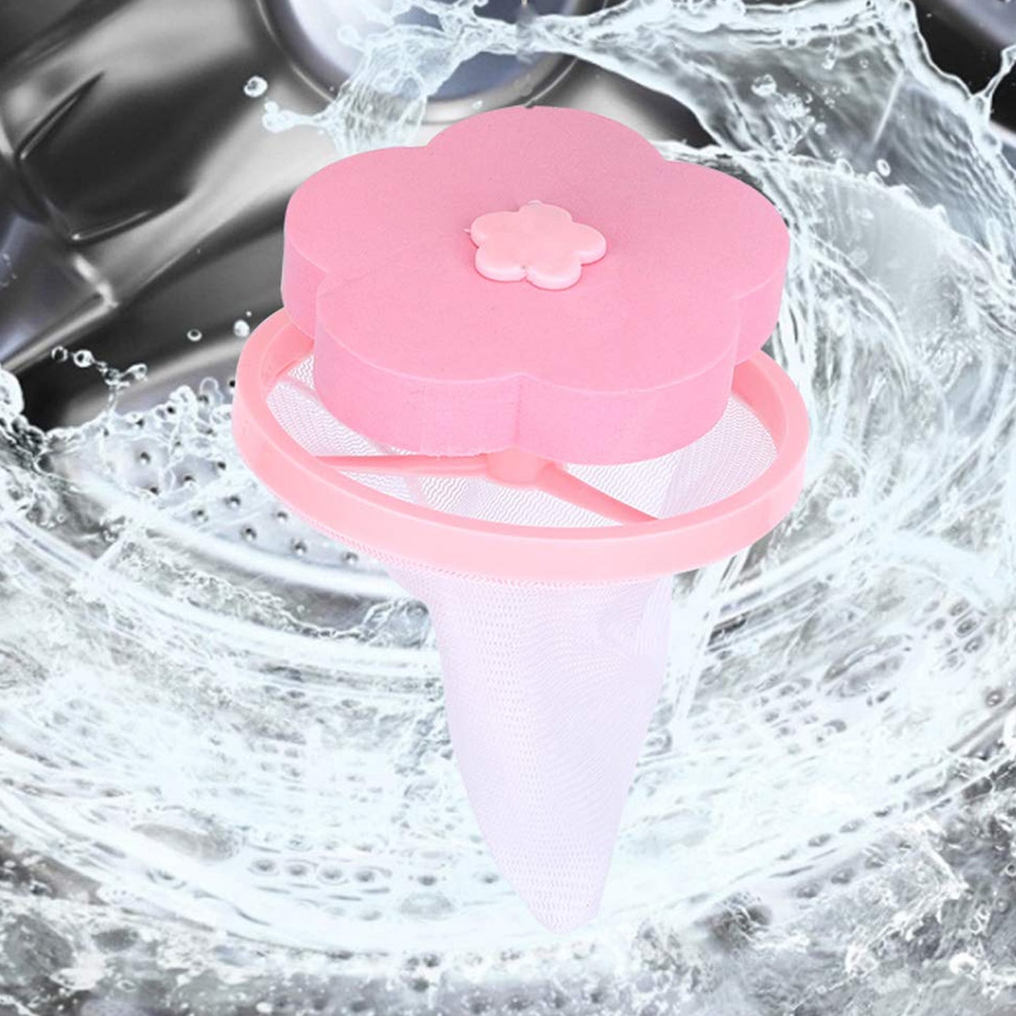 Flower Shape Reusable Laundry Lint Remover - 1 Pc