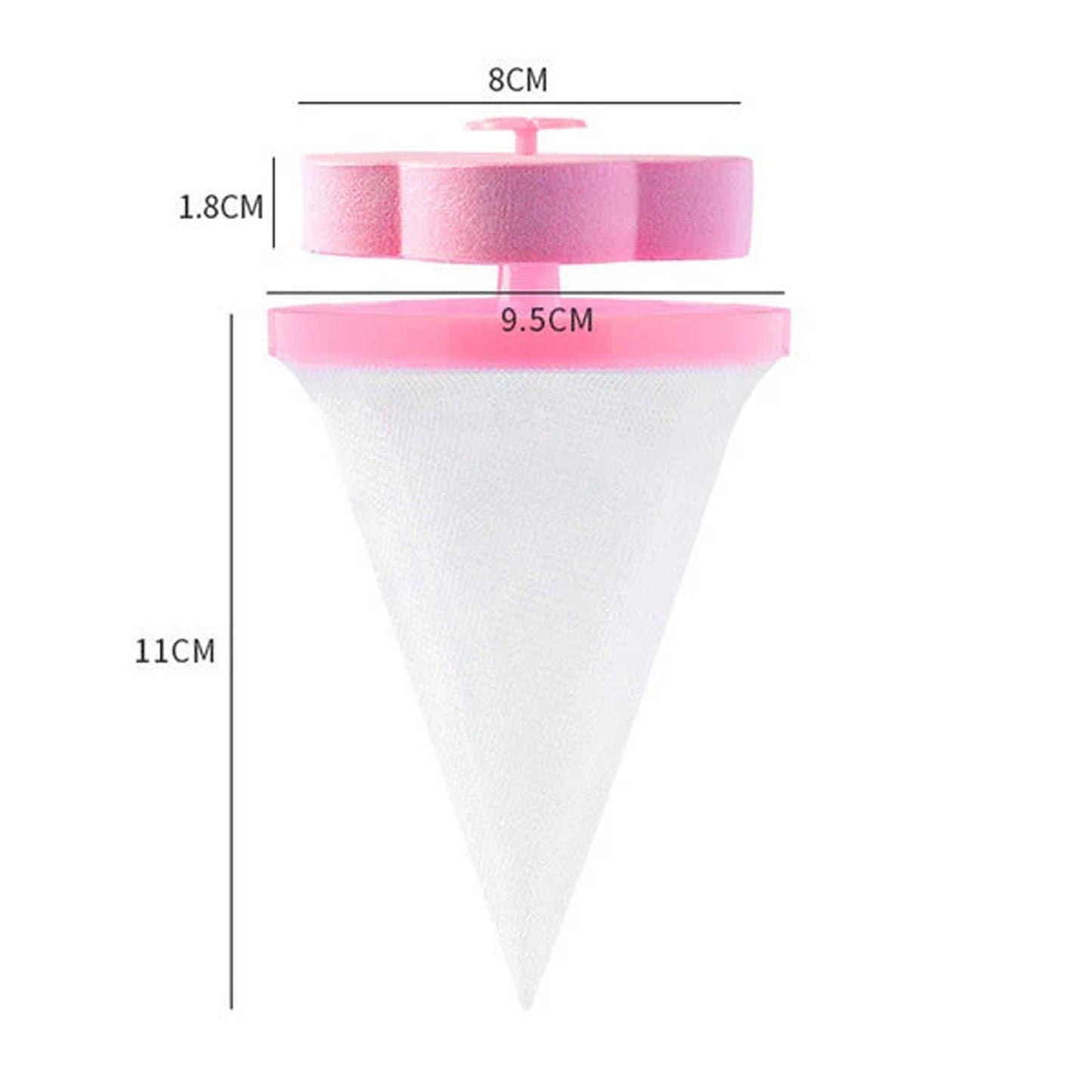 Size chart image for laundry lint remover filter bag