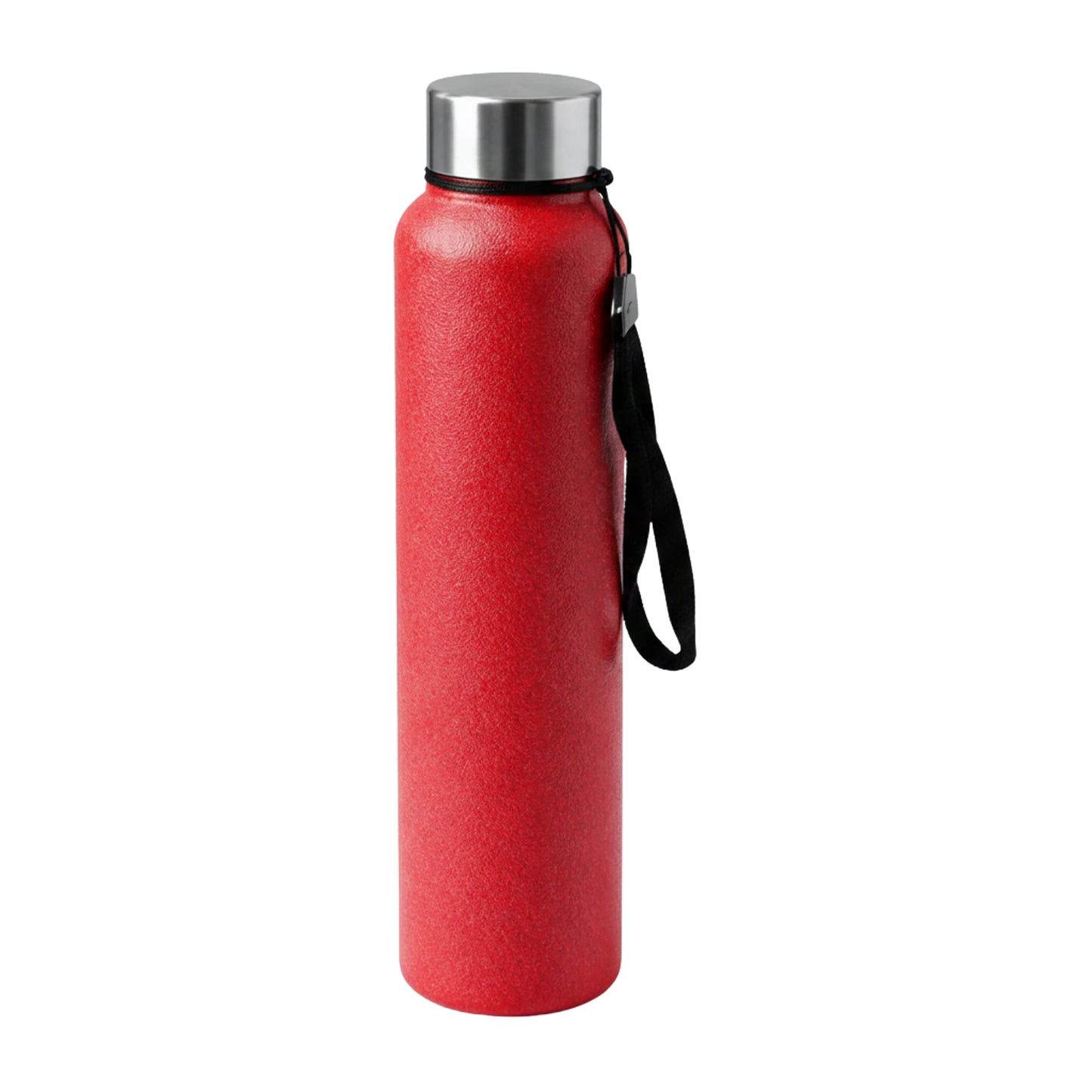 Reusable red stainless steel water bottle outdoor use