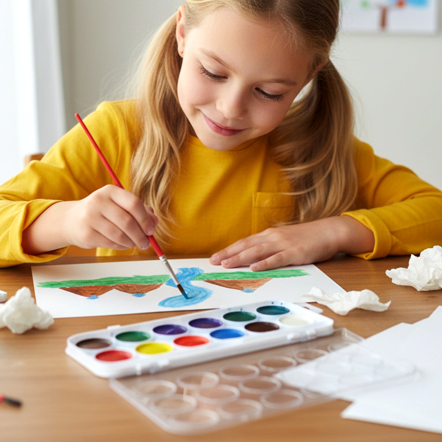 12 Shade Compact Watercolour Paint Set 1 Set