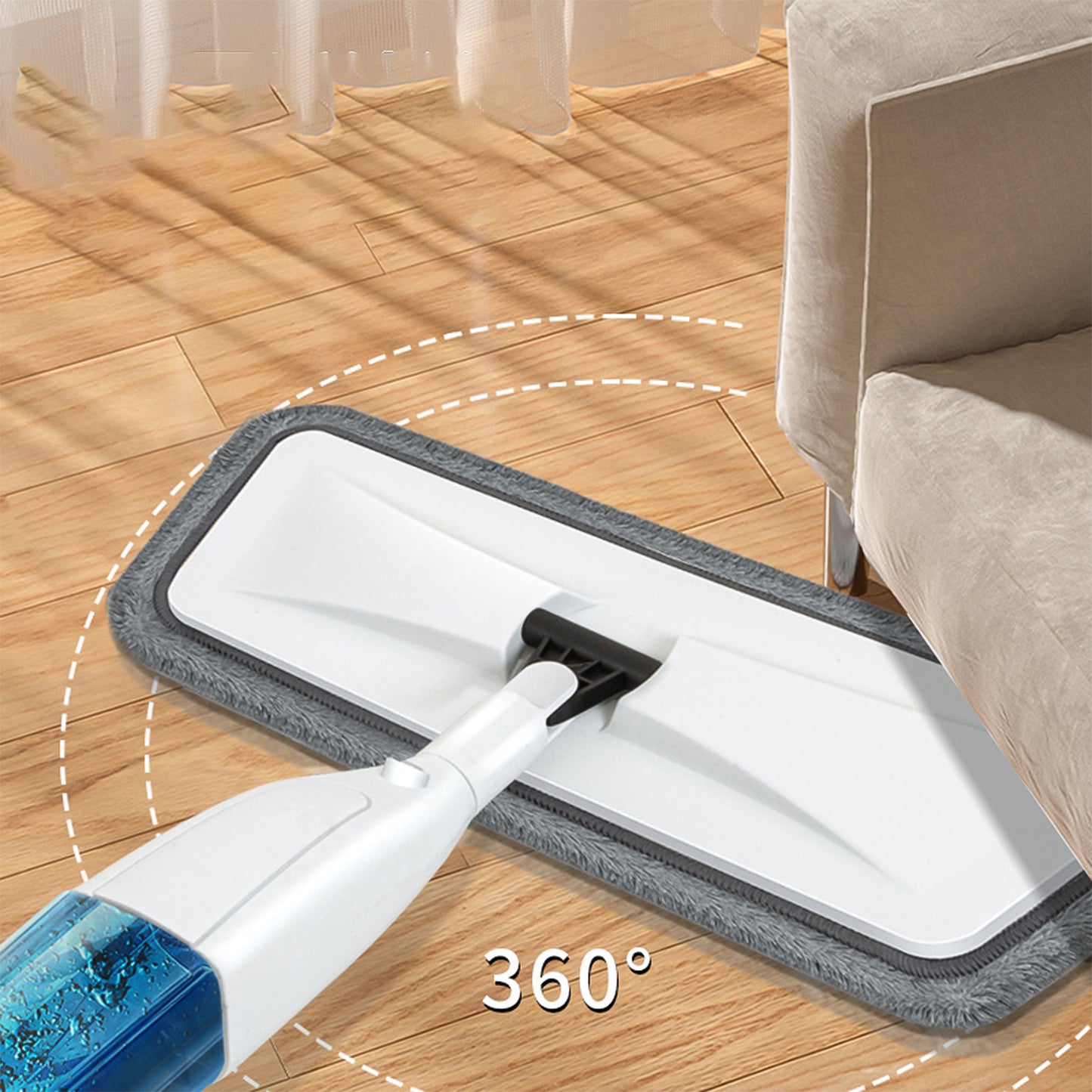 Floor Cleaning Spray Mop with Removable Washable Cleaning Pad