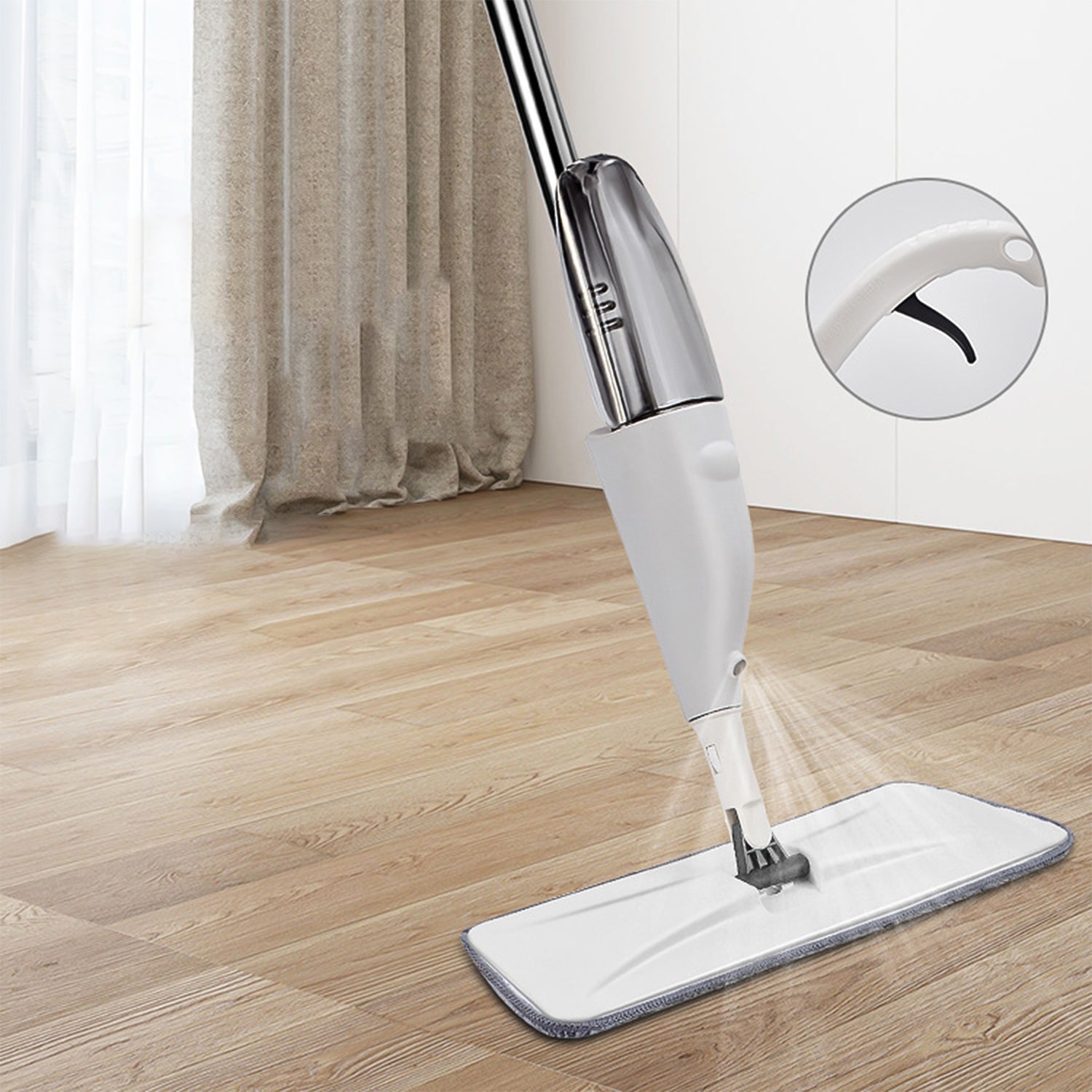 Floor Cleaning Spray Mop with Removable Washable Cleaning Pad