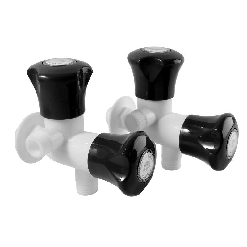 Premium Two-Way Angle Cock Set for Water Control 2Pc