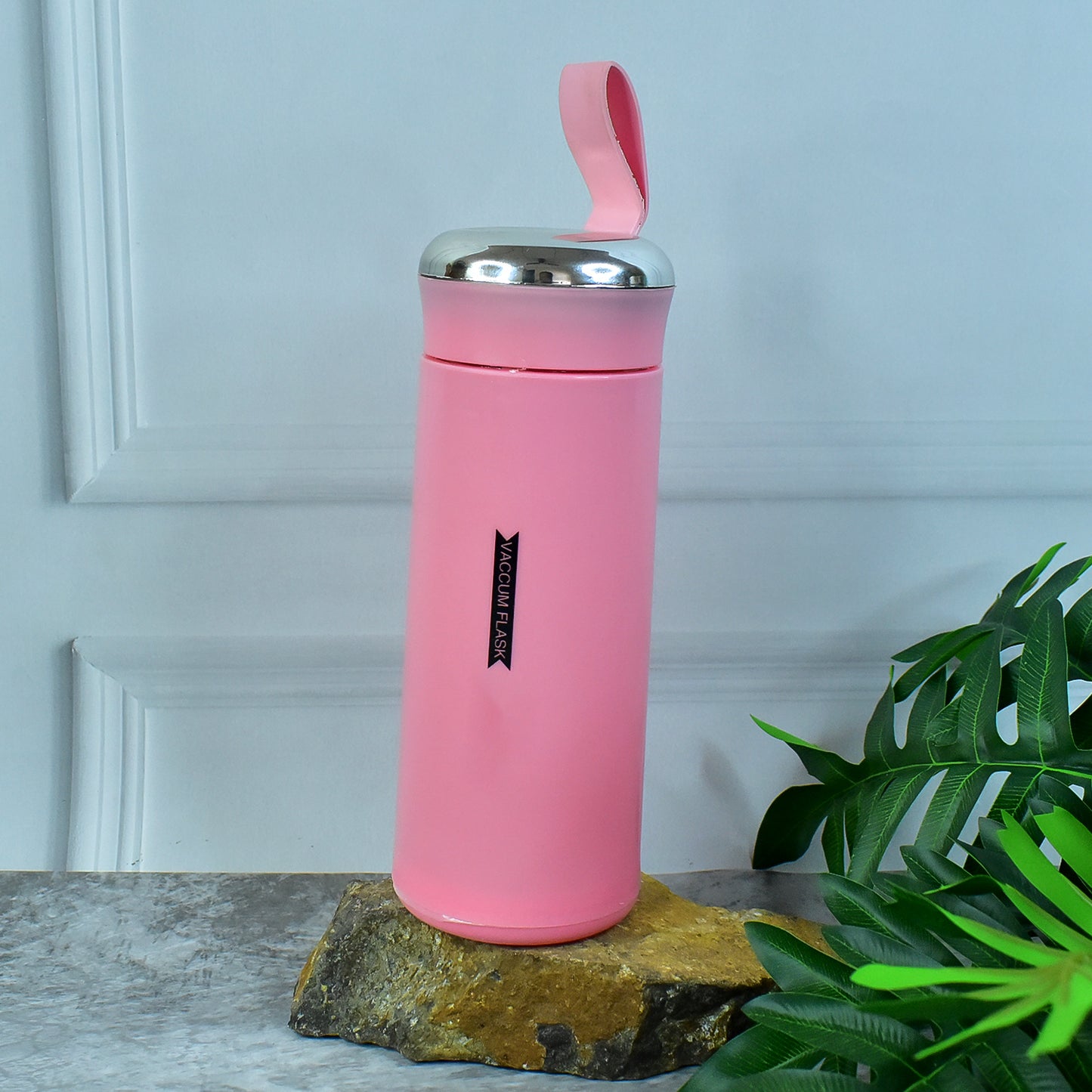 Water bottle 400ml leak proof, glass water bottle with daily water intake for gym and children, Nice Bottle (1 pc / Pink Color)