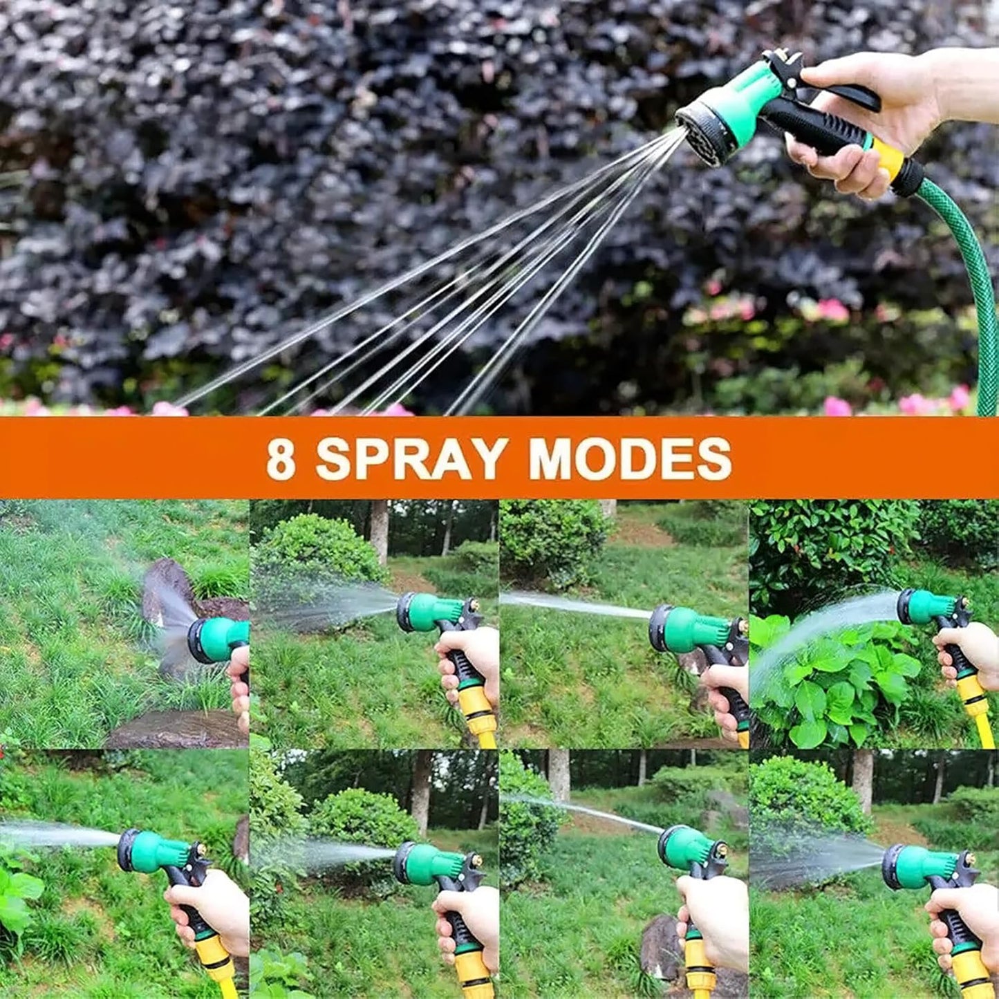 Multi-Pattern Garden Hose Spray Nozzle (1 Pc)