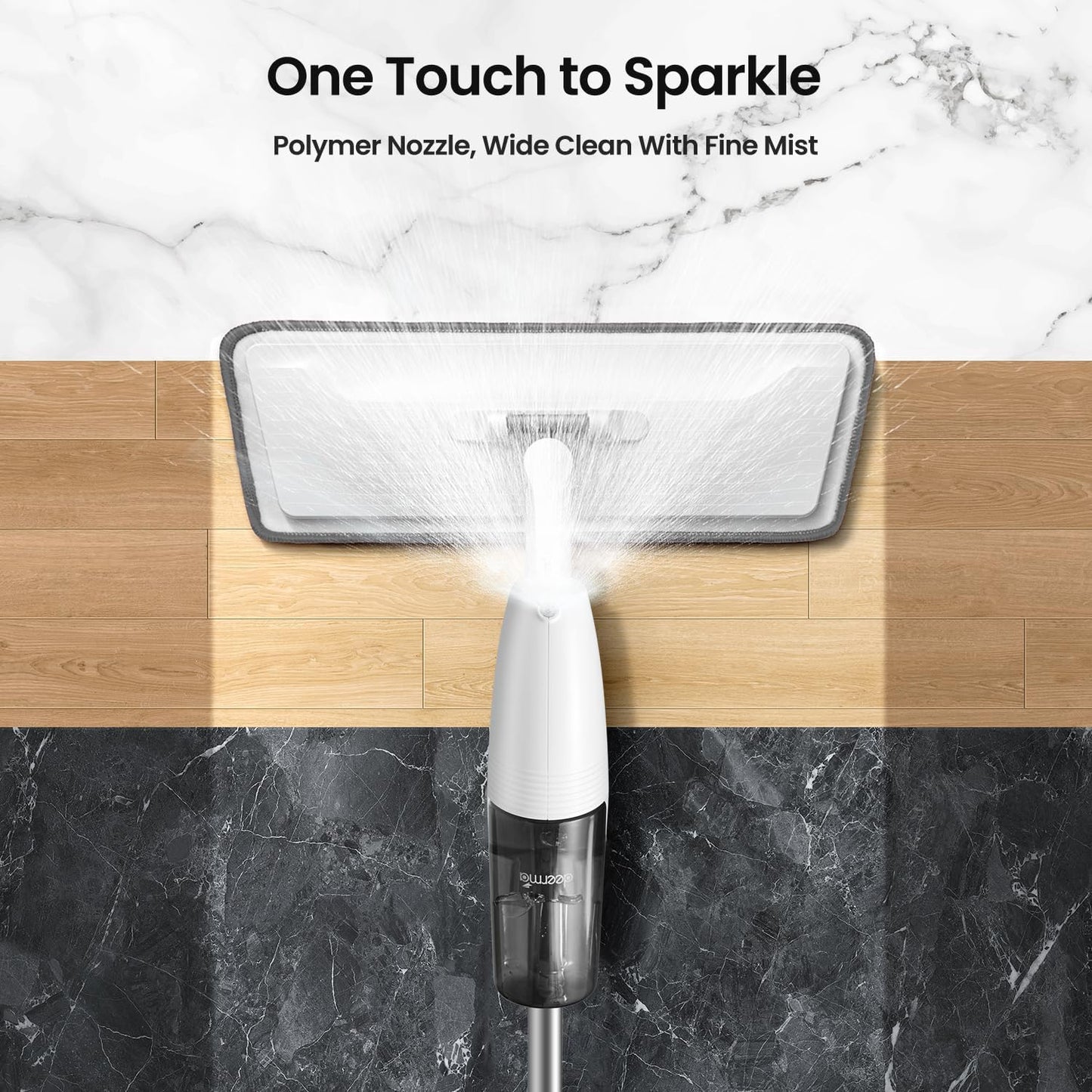 floor cleaning spray mop with microfiber pad