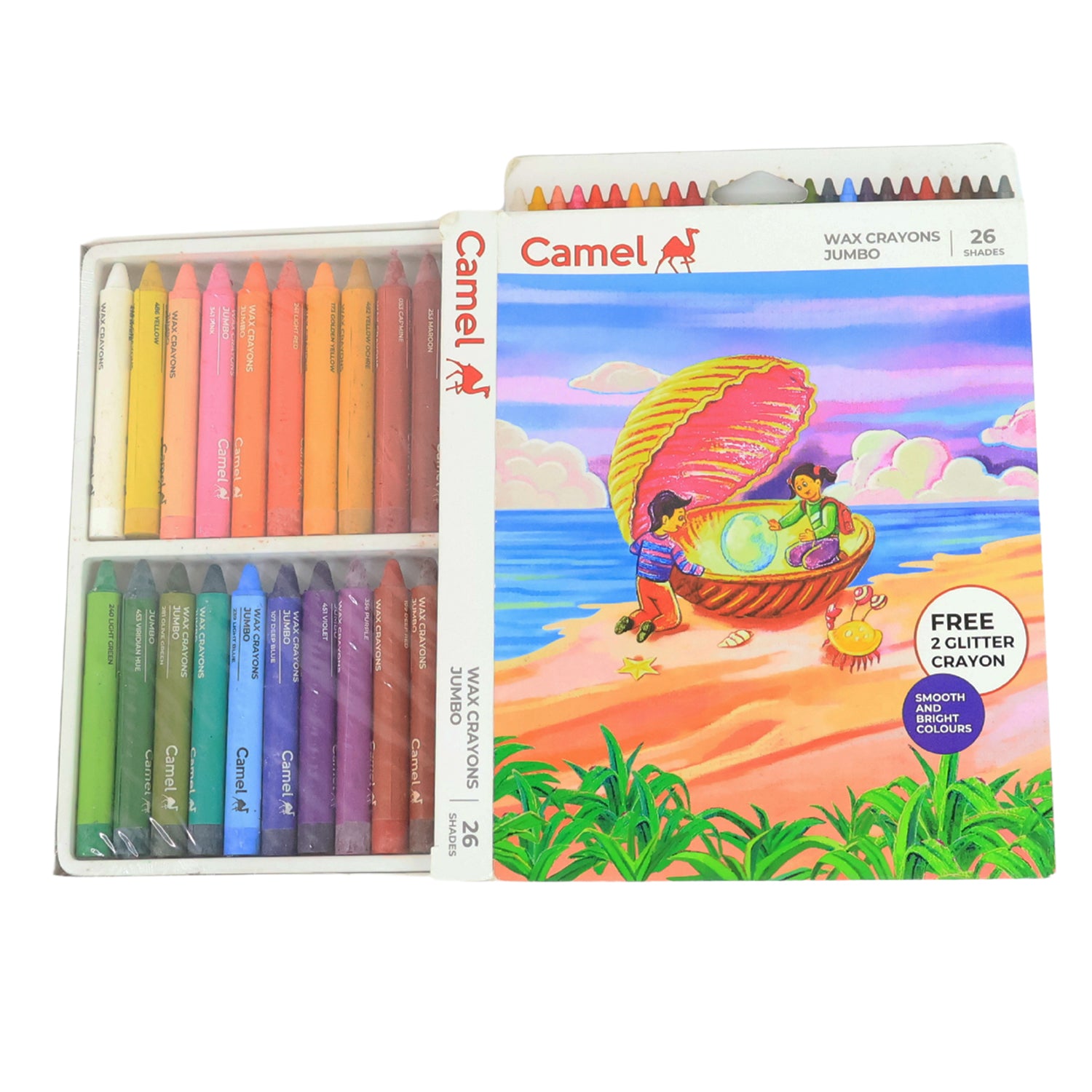Camel Wax Crayons Jumbo – 26 Shades