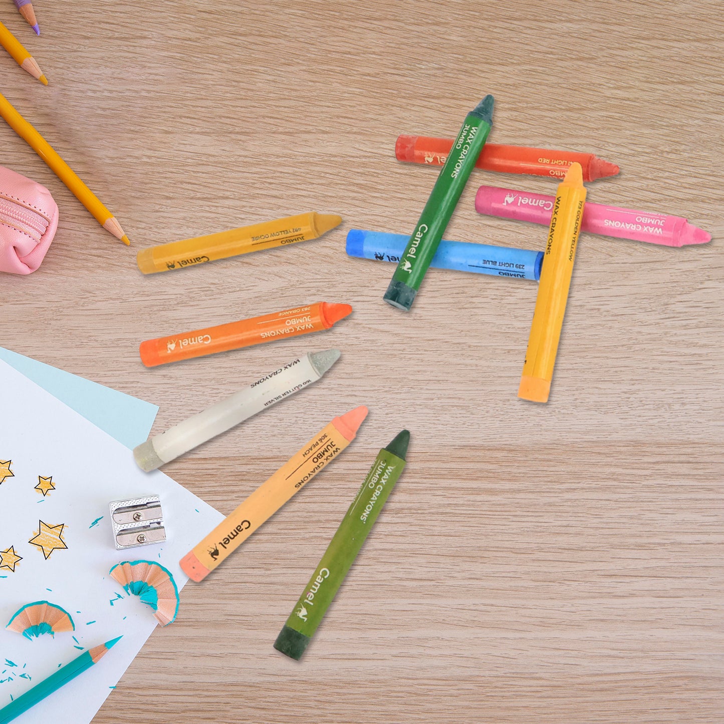Camel Wax Crayons Jumbo – 26 Shades