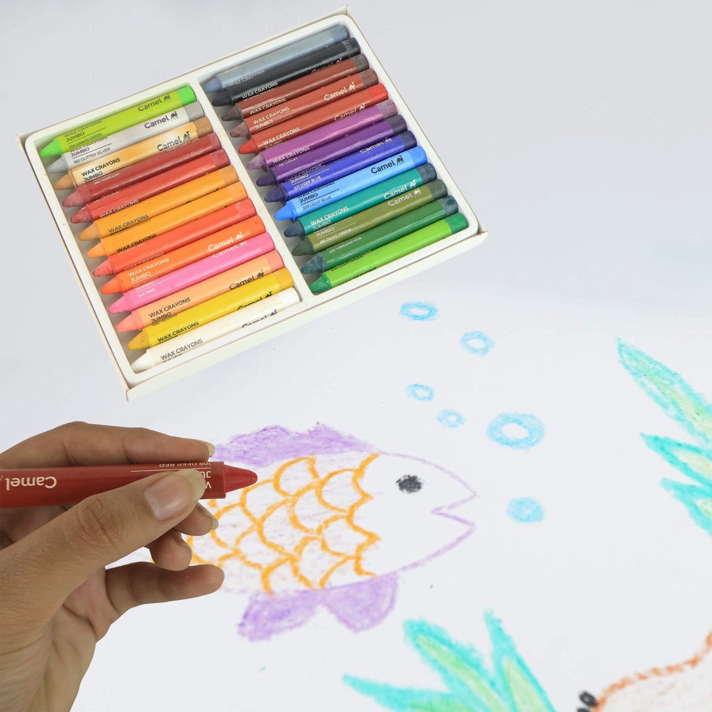 Camel Wax Crayons Jumbo – 26 Shades