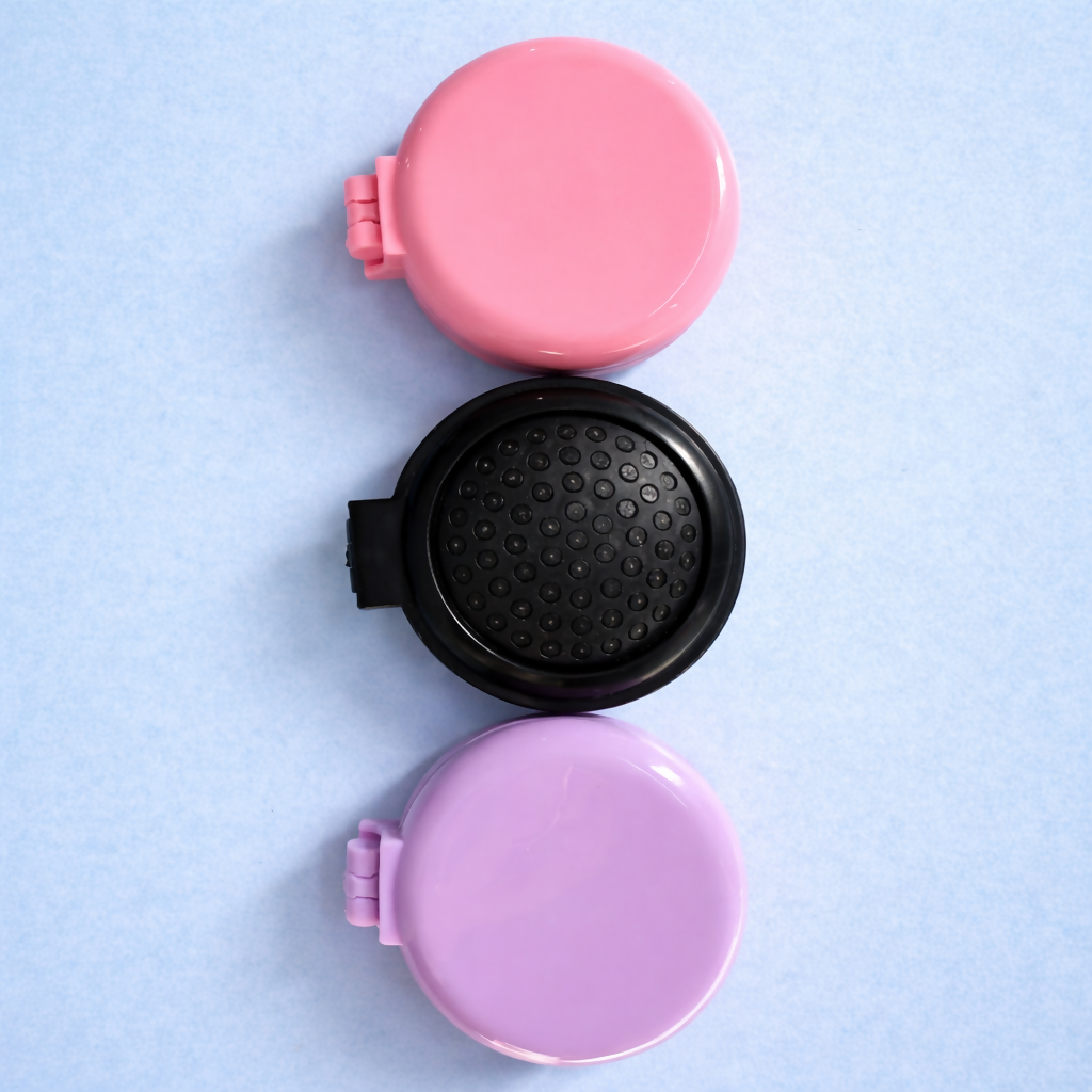 Foldable Hair Brush with Mirror Compact Travel Hair Comb for Women & Girls(COLOR MAY VARY)