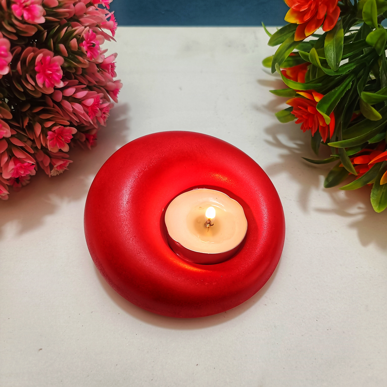 Gadi Diya red tealight candle Elegant Home Decor Handmade