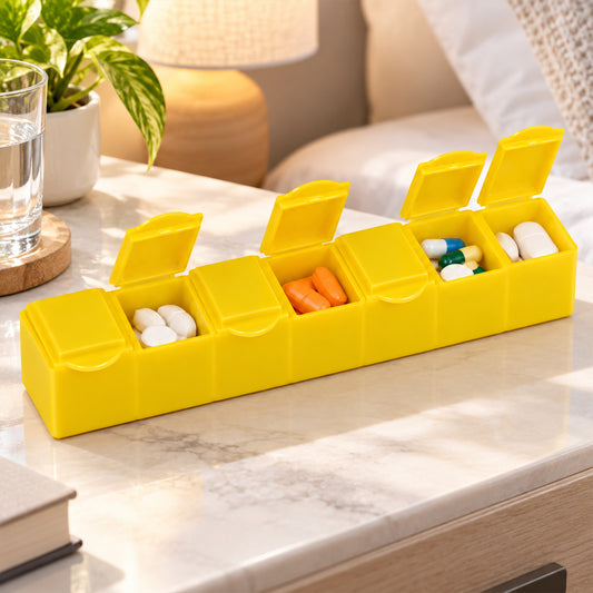 Weekly Pill Organizer – 7 Day Medicine Dispenser with 7 Compartments | Deodap