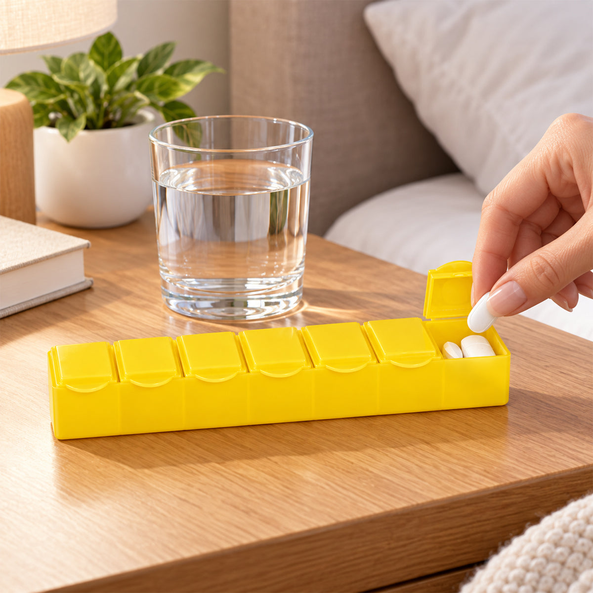 Weekly Pill Organizer – 7 Day Medicine Dispenser with 7 Compartments | Deodap