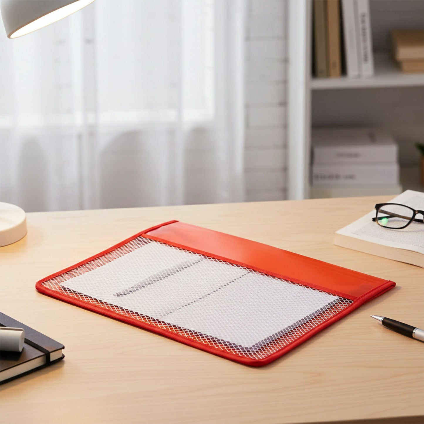 Double Pocket Document File Folder with Button Closure for Office, School Mix Colour