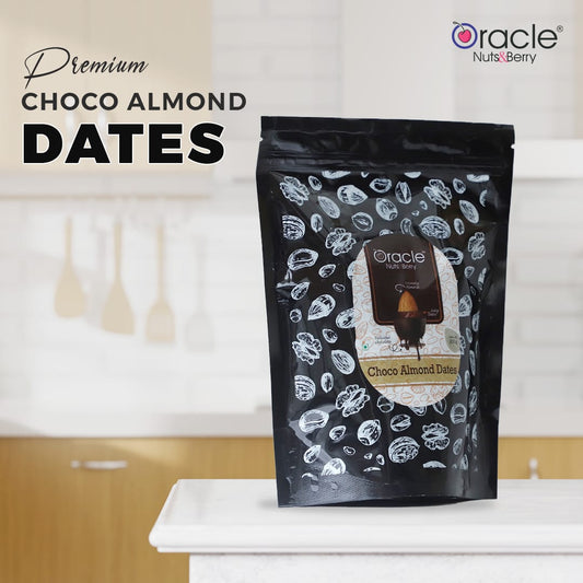 Oracle Nuts & Berry Premium Choco Almond Dates Chocolate Coated Dates with Crunchy Almond Center(200gm)