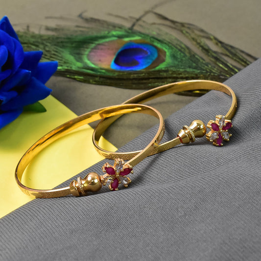 Classic Golden Bangles (1 Pair)