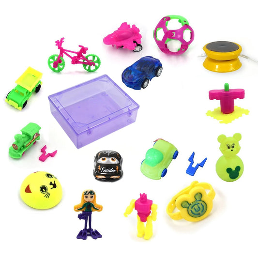बच्चों के लिए खिलौने, शिशु के लिए घर्षण संचालित खिलौना, लड़कों और लड़कियों के लिए पुश और गो खिलौने कॉम्बो सेट (16 का पैक)