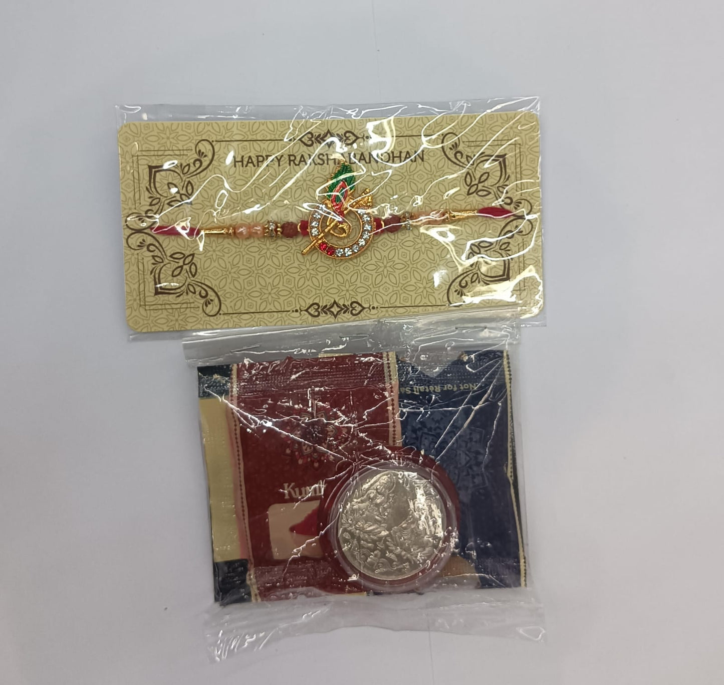 Complete Krishna flute rakhi combo with chocolate treat for Raksha Bandhan