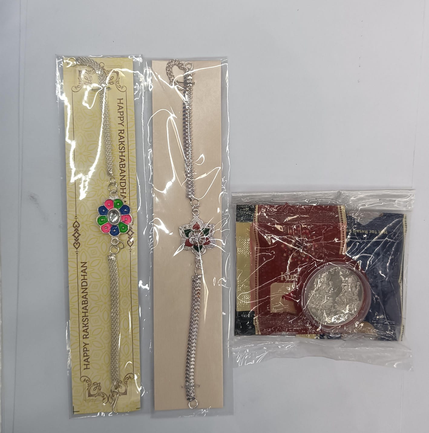 Complete Rakhi combo set with roli chawal pack and sweet treat