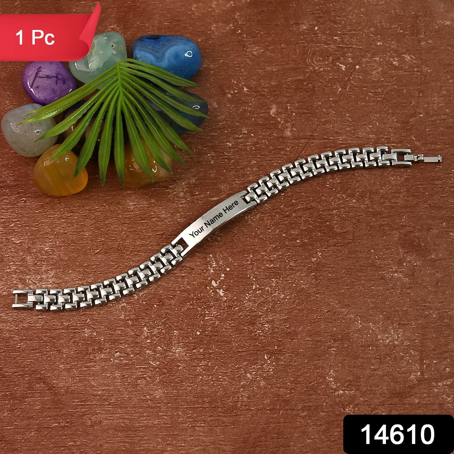 Customized / Personalized Stainless Steel Rakhi Bracelet for Men (1 Pc)