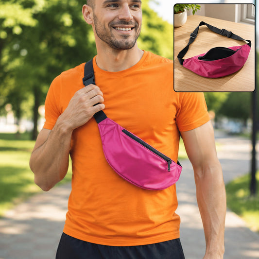 Adjustable Travel Waist Bag – Secure Zipper & Lightweight Design
