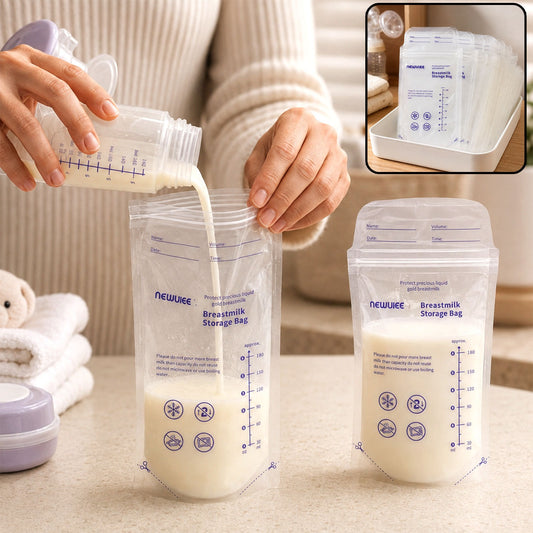 Breastmilk Storage Bags – Double Zipper Seal 60 Pcs | FERVENT