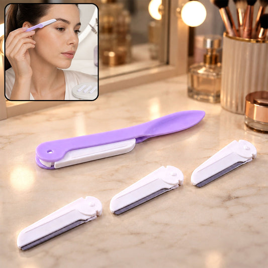 Eyebrow Razor with 3 Replaceable Blades – Precision Facial Grooming