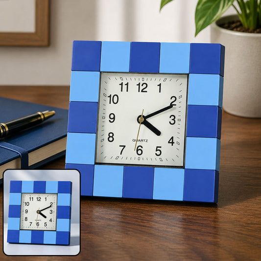 Table Clock – Modern Square Quartz for Desk, Office & Home Decor