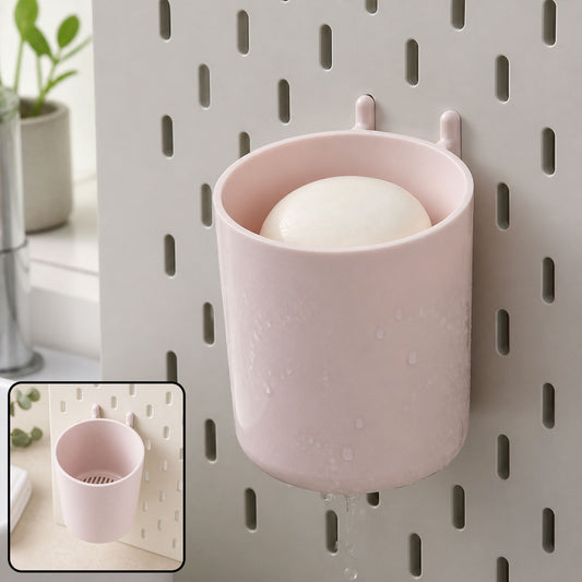 Soap Box with Drainage – Plastic Glass Shape Soap Holder