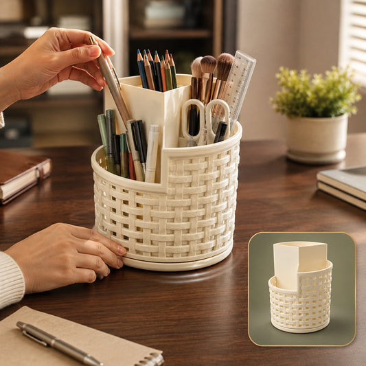 Apex Orbit 360° Rotating Organizer Stand – Durable Plastic Storage Solution