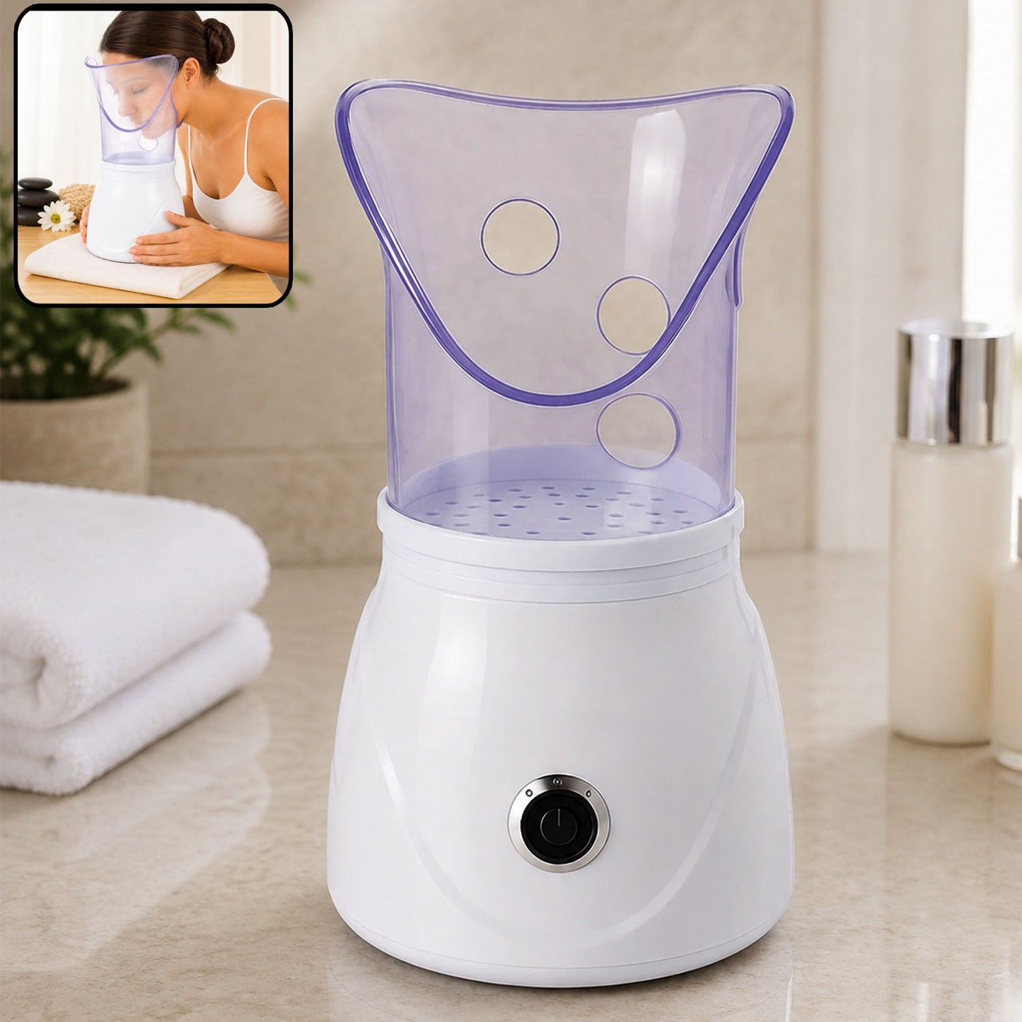 Facial Steamer – Professional 130W Ionic Steam for Deep Pore Cleansing