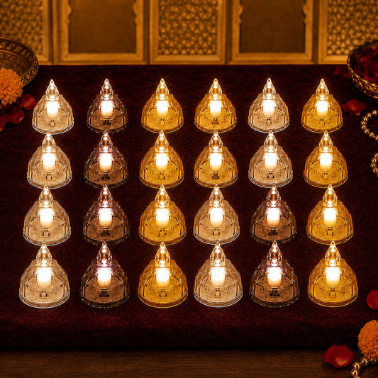 LED Candle Lights Set – 24 Premium Flameless Tealight Candles