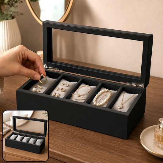 Jewellery Storage Box – Multi-function with Earring and Ring Organizer